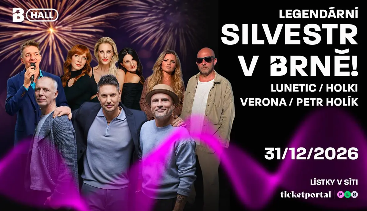 LEGENDÁRNÍ SILVESTR 2026 V BRNĚ — BOBYHALL, Brno