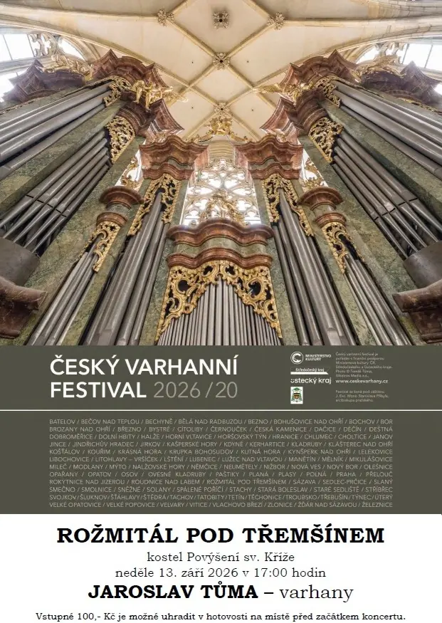 Rožmitál se stane jednou ze zastávek Českého varhanního festivalu — Městské kulturní středisko, Rožmitál pod Třemšínem