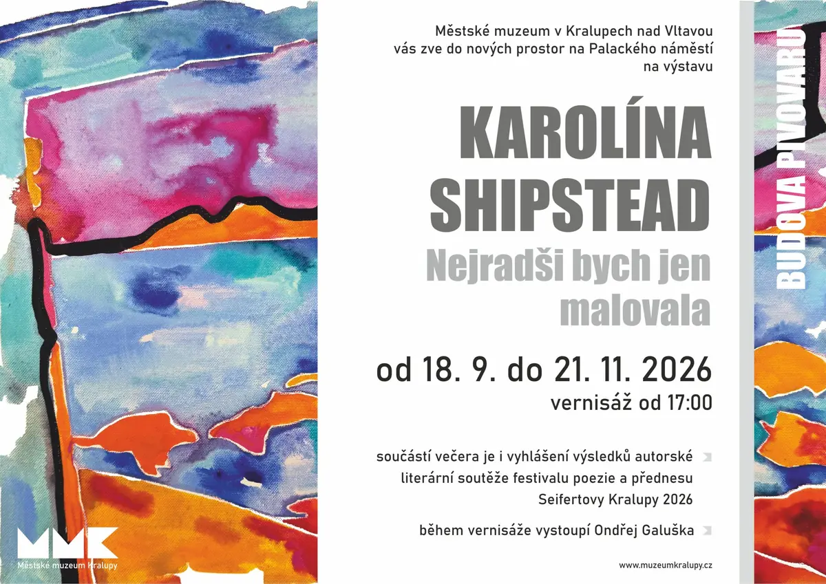 Karolína Shipstead - "I'd Rather Just Paint" / Seifertovy Kralupy 2026 Literary Competition Awards Ceremony — Municipal Museum in Kralupy, Kralupy nad Vltavou