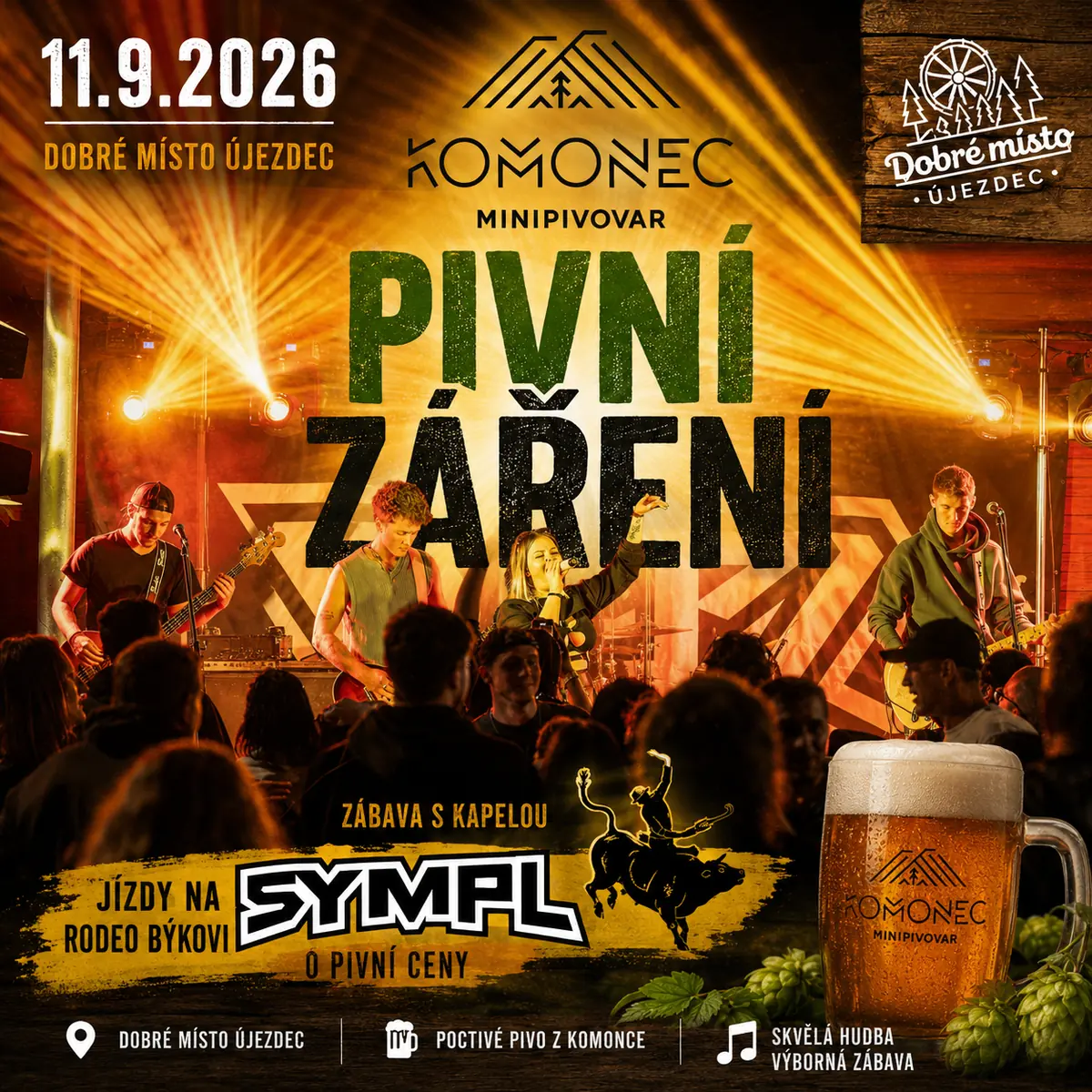 Bierglühen - KOMONEC Craft Brewery - Band SYMPL — Guter Ort Újezdec, Uherský Brod