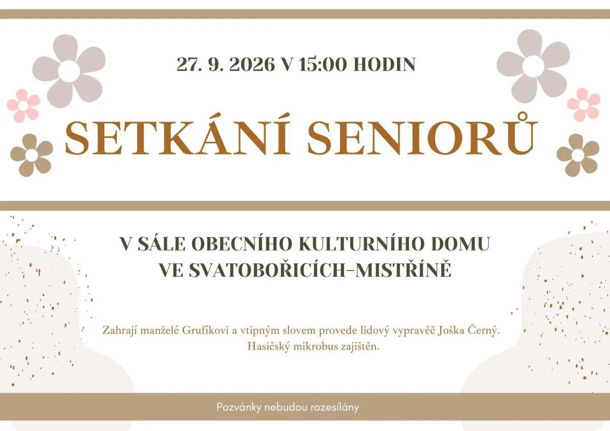 Seniorentreffen — Obecní kulturní dům, Svatobořice-Mistřín