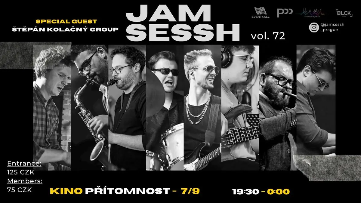 Jam Sessh Prague (vol. 72) Special Guest ŠTĚPÁN KOLAČNÝ GROUP — Kino Přítomnost, Prague