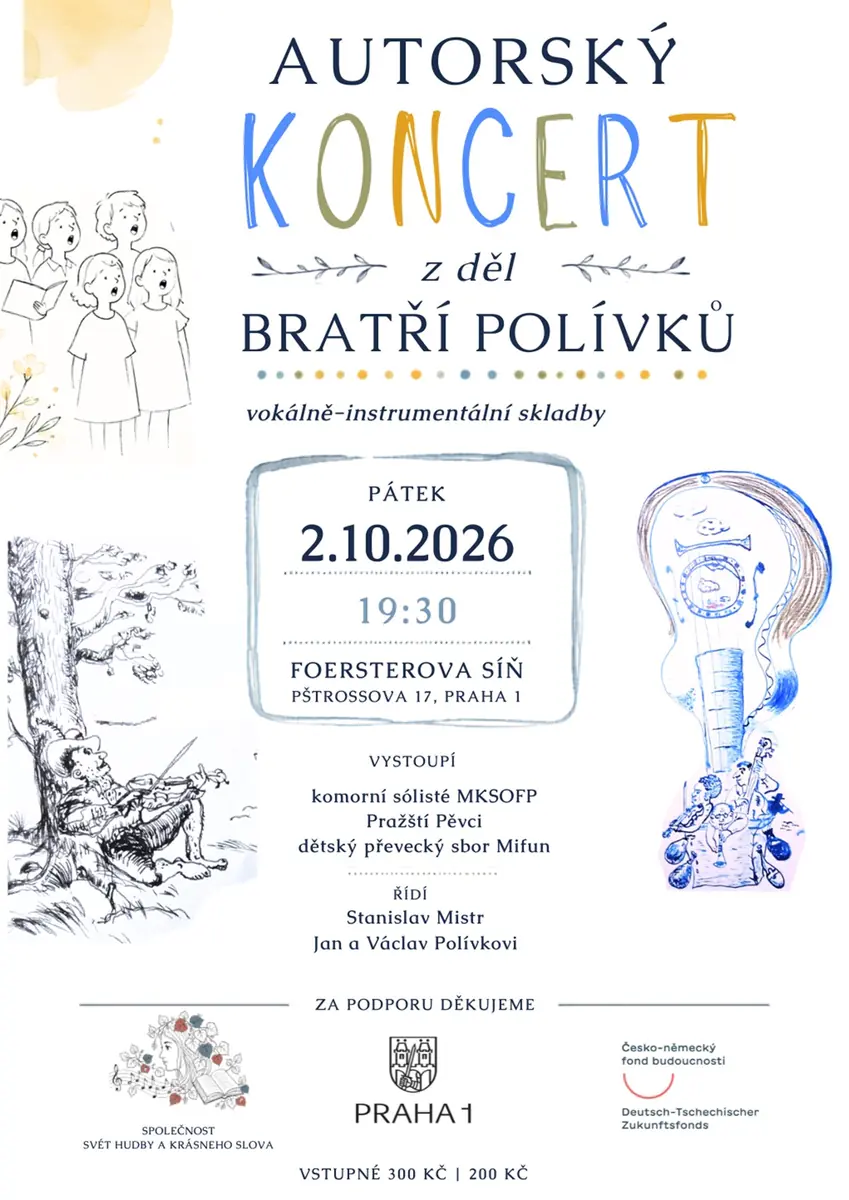 Autorský kocert bratří Polívků — Foersterova síň, Praha