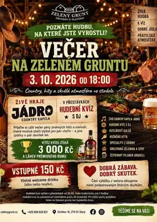 Abend auf dem Zelený grunt - Countryband Jádro + Quiz