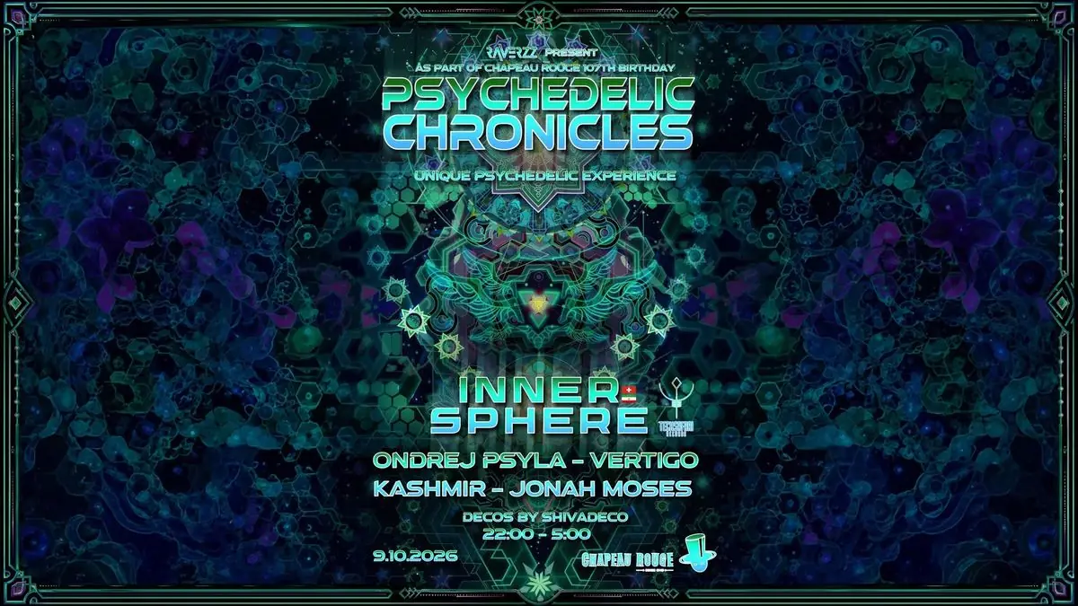 RAVERZZ Present: Psychedelic Chronicles w/ Inner Sphere (CH/IR) — Chapeau Rouge, Prague