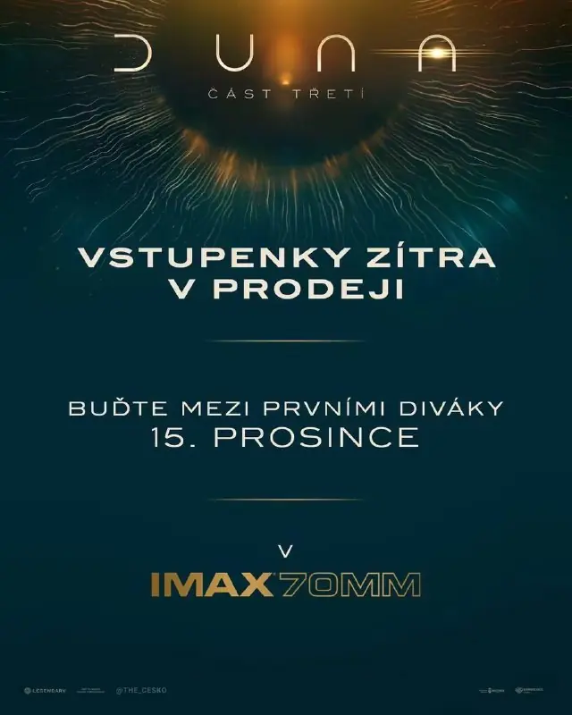 Дюна: Часть третья (IMAX 70 mm) — Cinema City, Prague