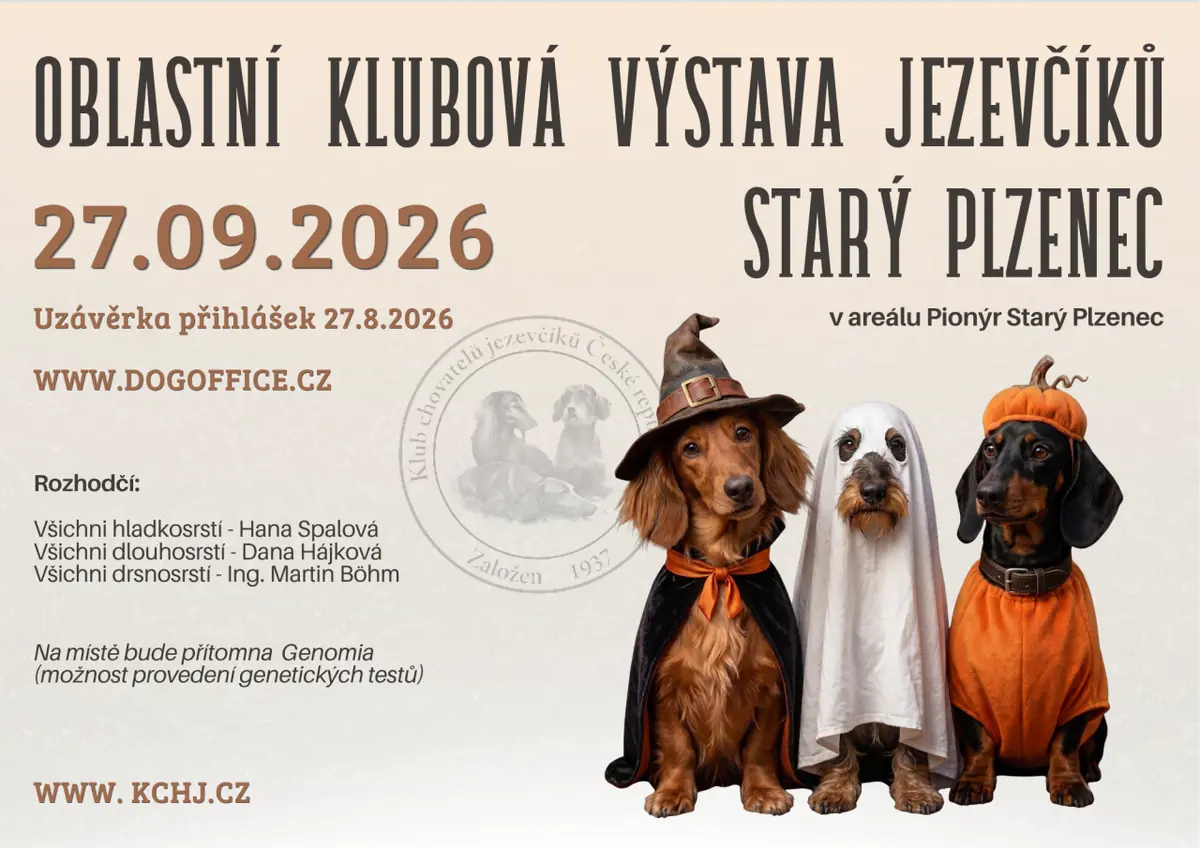 Oblastní klubová výstava jezevčíků — Město Starý Plzenec, Starý Plzenec