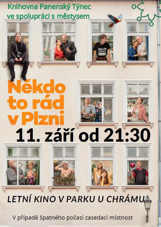Letní kino v parku — Areál nedostavěného chrámu, Panenský Týnec