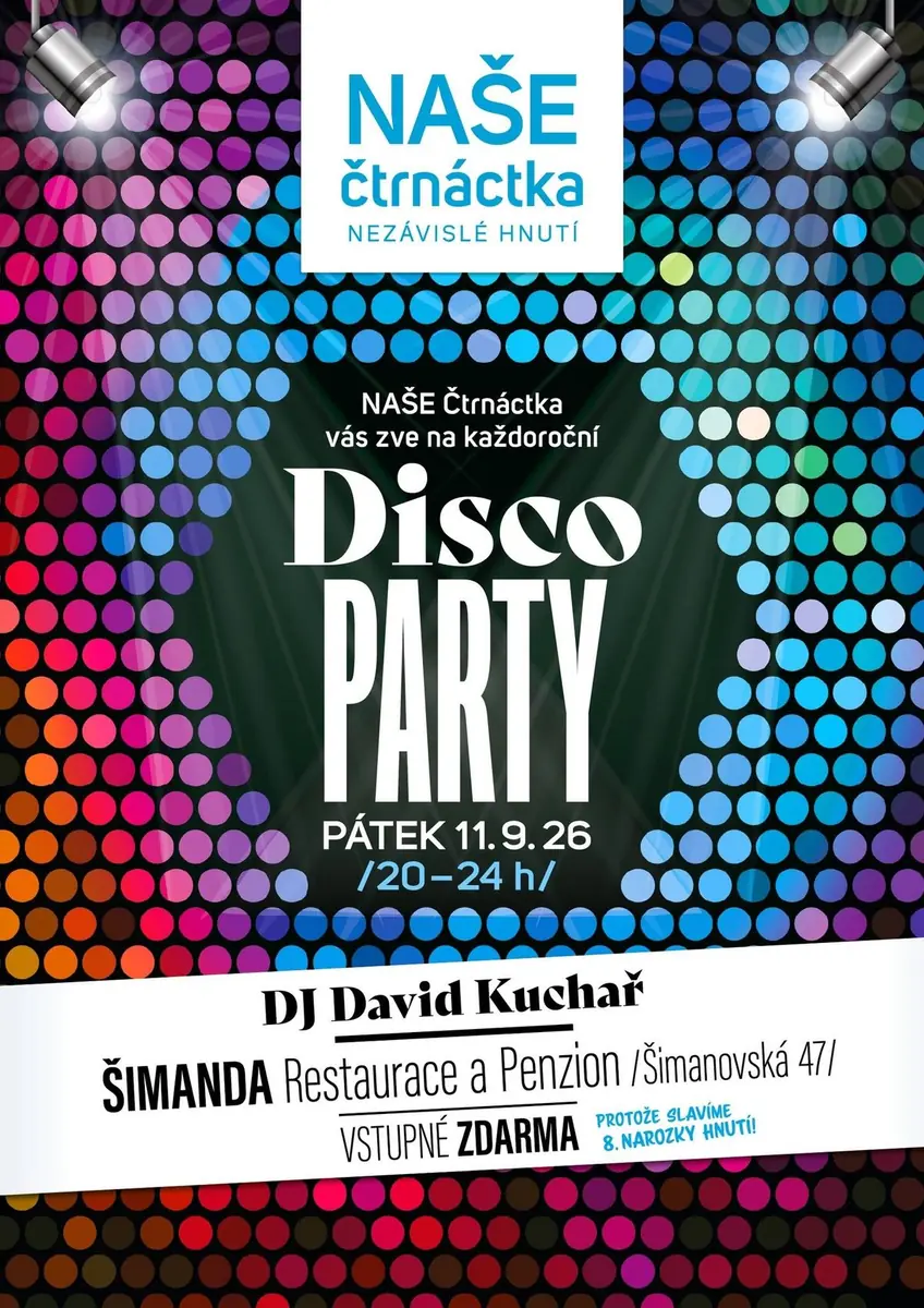 Disco Party 2026 — Šimanovská 47, Praha, Praha