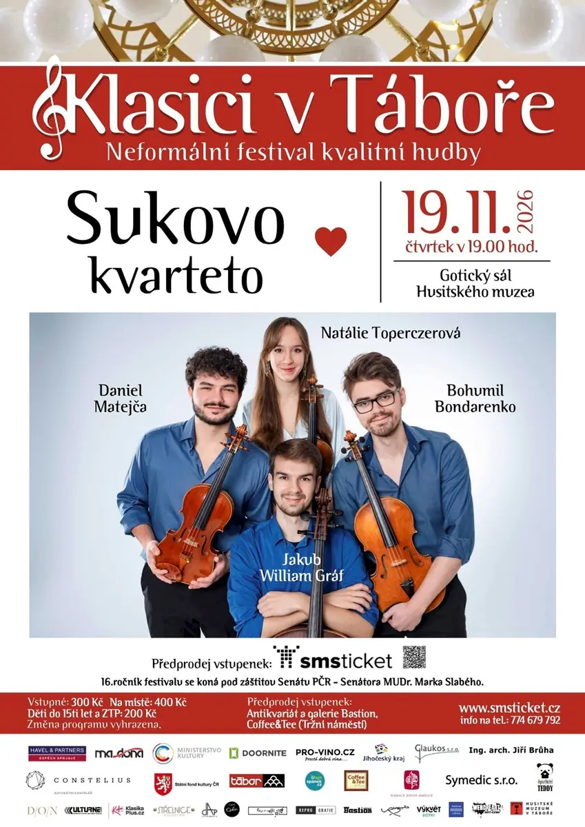 Sukovo Quartet — Gotický sál Husitského muzea, Tábor