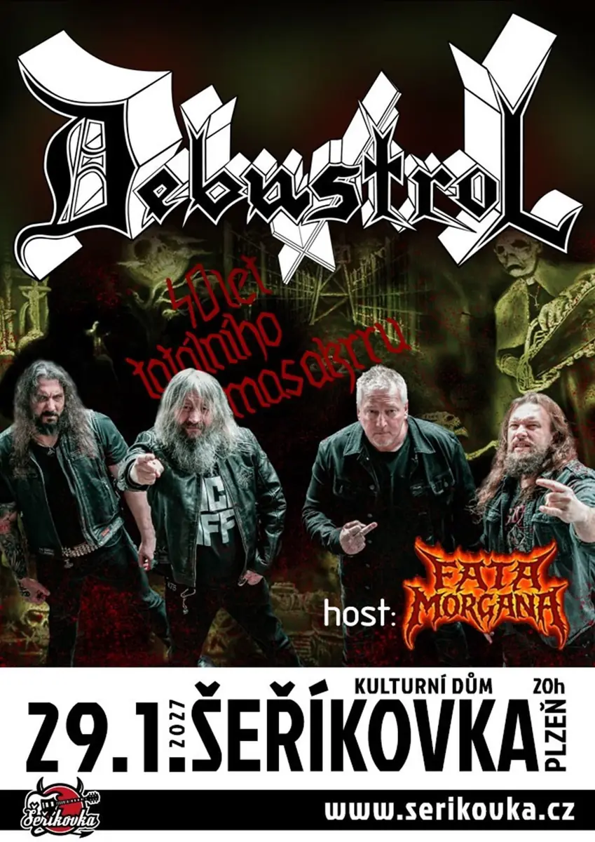 Debustrol - 40 let totálního masakrru + host Fata Morgana — KD Šeříkovka, Plzeň