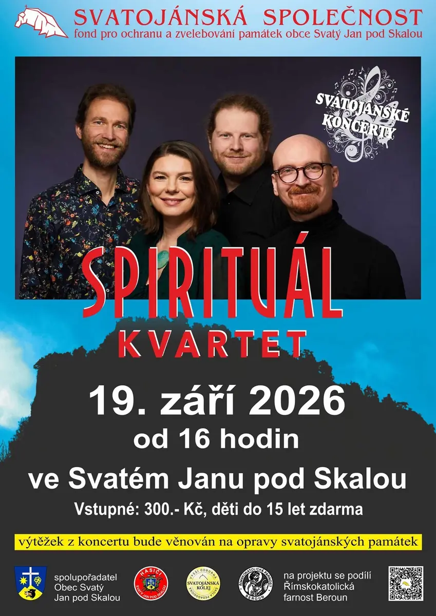 Spirituál kvartet Concert — Kostel Narození sv. Jana Křtitele, Svatý Jan pod Skalou