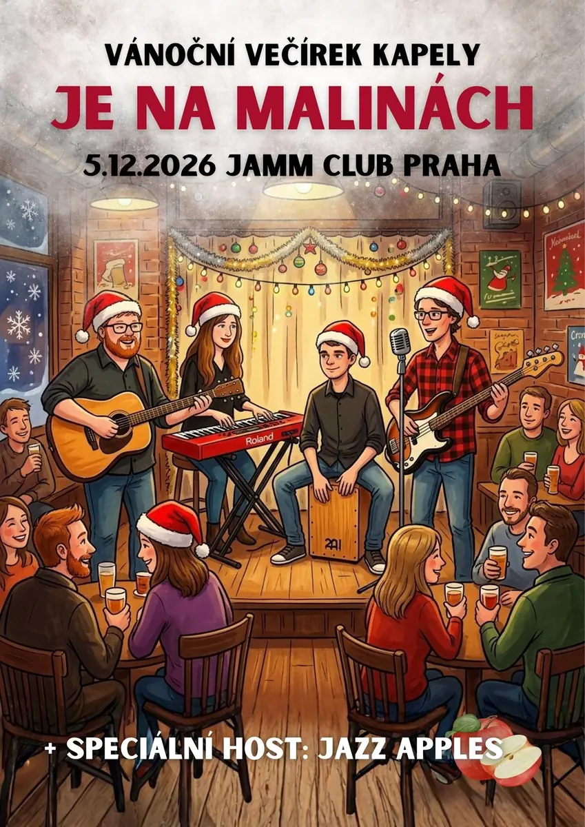 Vánoční večírek kapely Je na malinách — Jamm Club, Praha