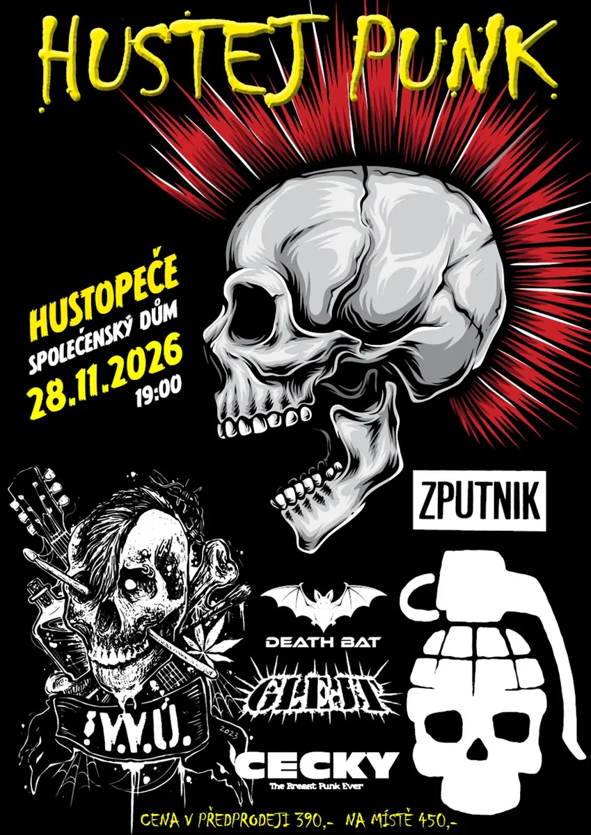 Hustej PUNK — Sál Společenského domu, Hustopeče