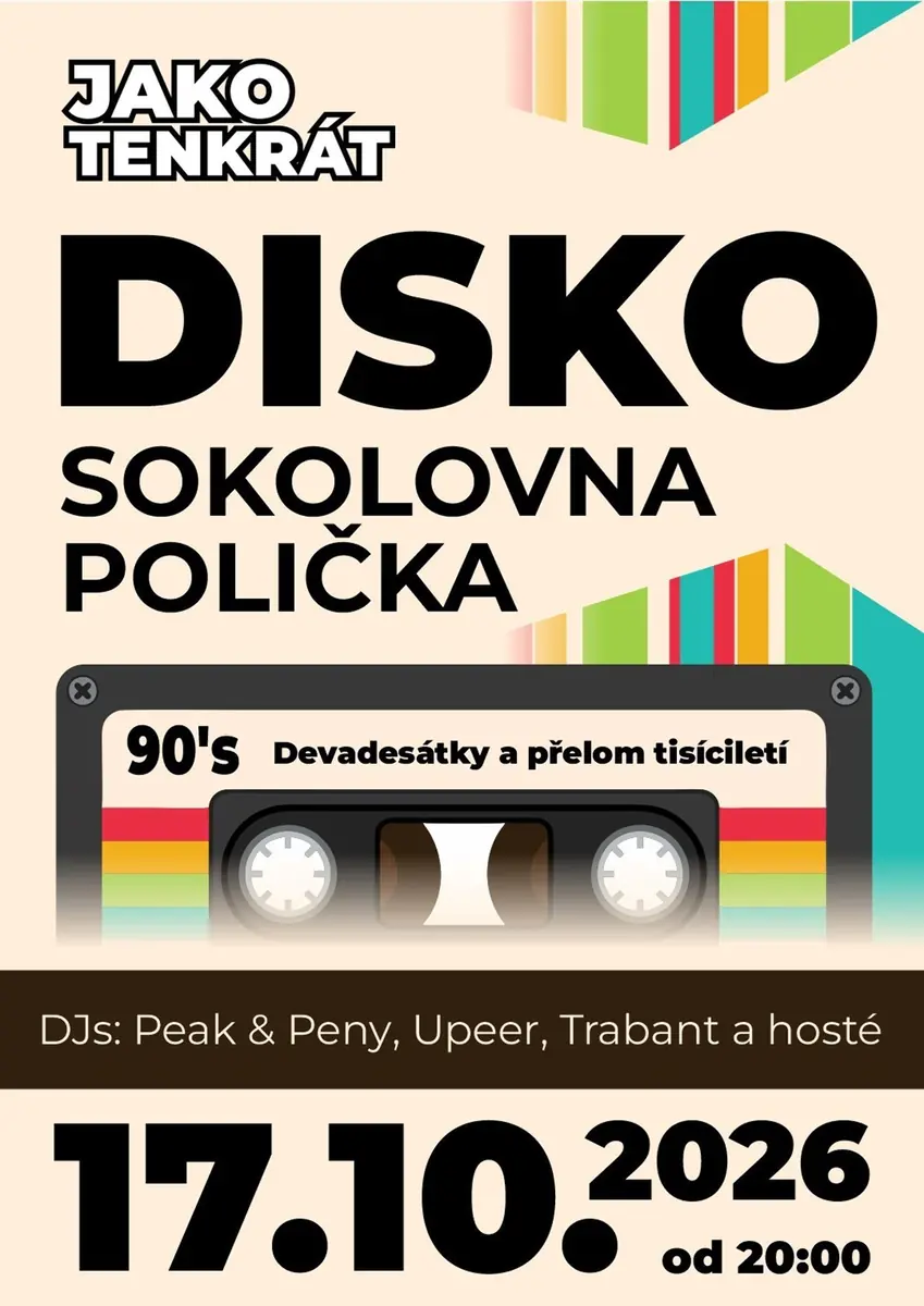 Diskothek Wie Damals — Sokolovna Polička, Polička