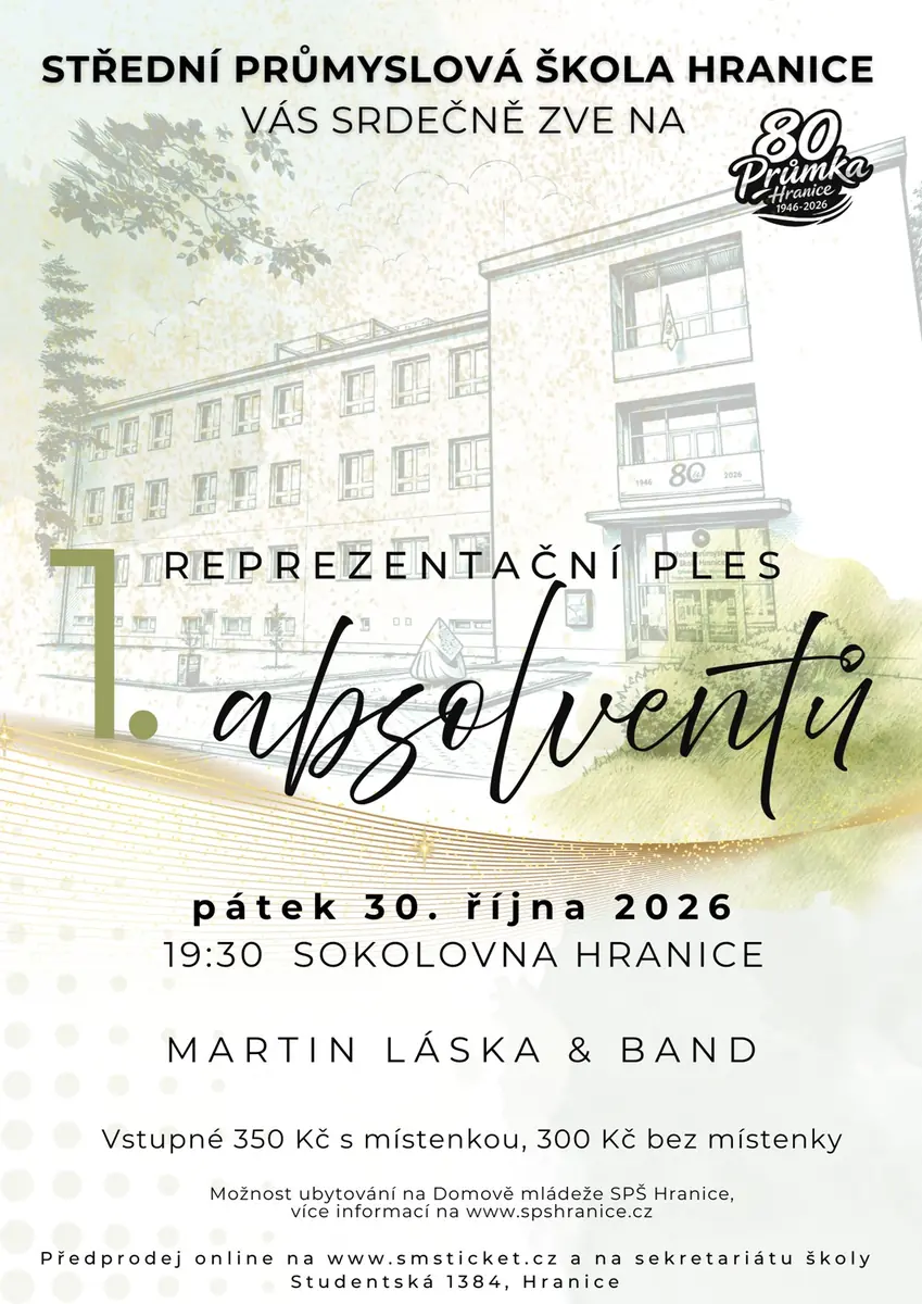 I. Graduates' Formal Ball — Sokolovna Hranice, Hranice