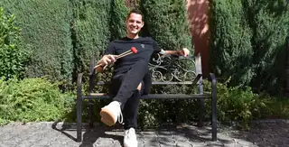 Musikalisches Treffen mit einem Schlagzeuger