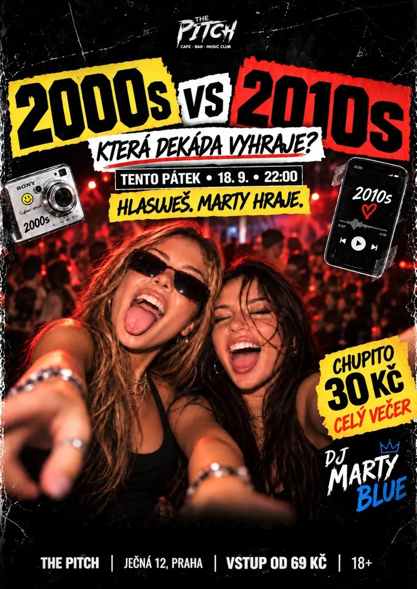 2000s vs 2010s - You Pick the Decade — The Pitch Club, Prag