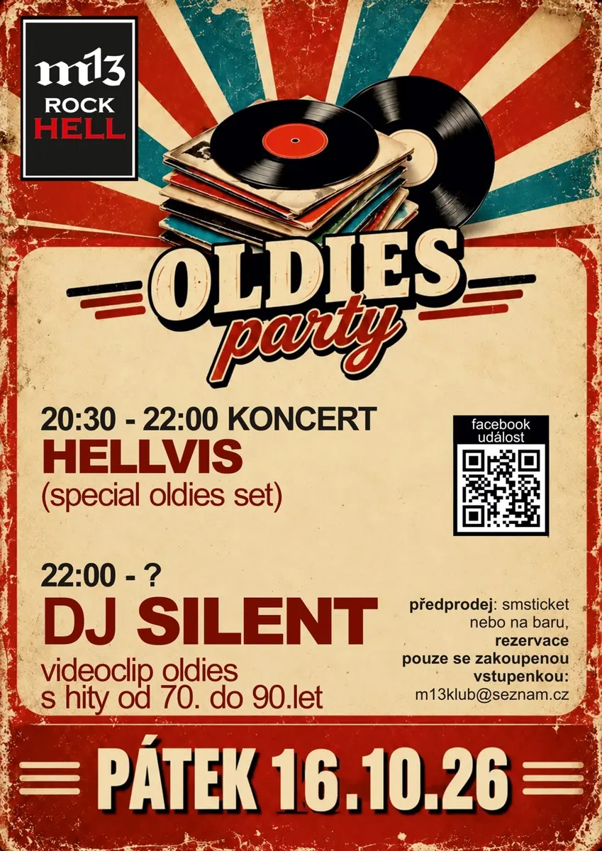 Oldies Party Hellvis & DJ Silent — m13 rock hell, Brno