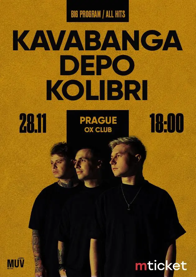 KAVABANGA DEPO KOLIBRI — OX Club Prague, Прага