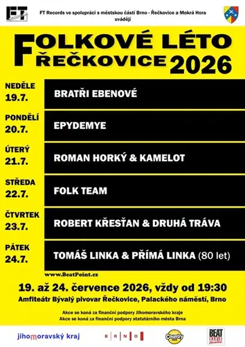 Roman Horký & Kamelot - Folkové léto Řečkovice 2026