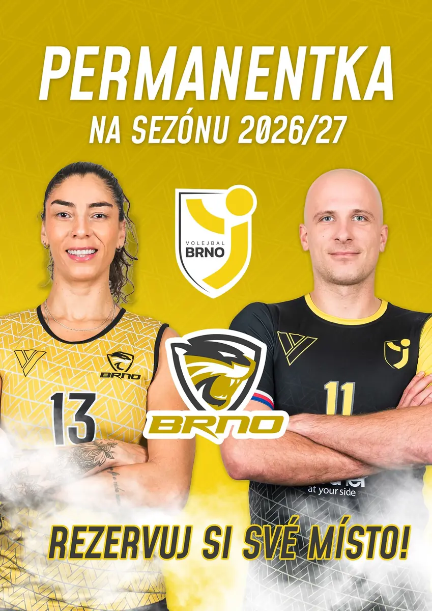 Permanentka 2026/27 + šála zdarma* — Hala Kounicova, Brno