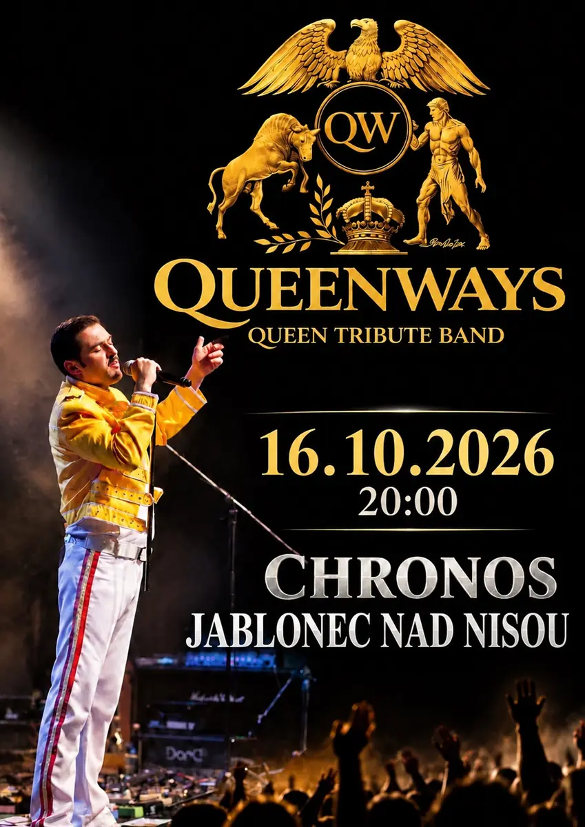 QUEENWAYS - QUEEN TRIBUTE BAND — Sál Chronos, Jablonec nad Nisou