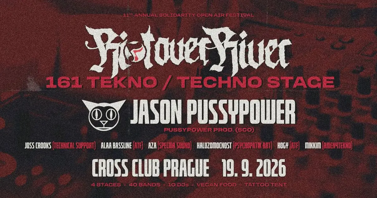 161 TEKNO/TECHNO STAGE - Riot Over River 11 — Cross Club, Prag