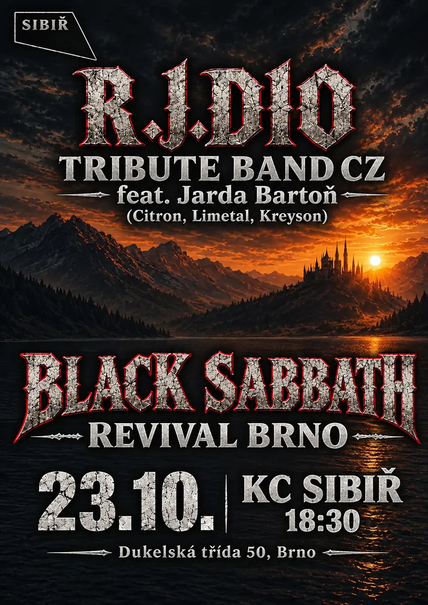 R.J. Dio Tribute band CZ + Black Sabbath Revival Brno — Galerie Sibiř, Brno