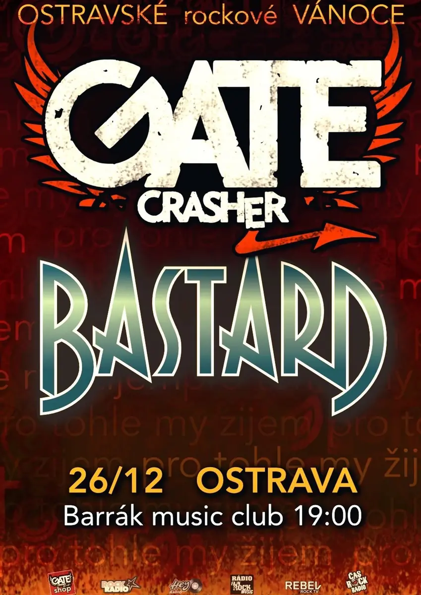 GATE Crasher a Bastard | Ostravské Rockové Vánoce — Barrák, Ostrava