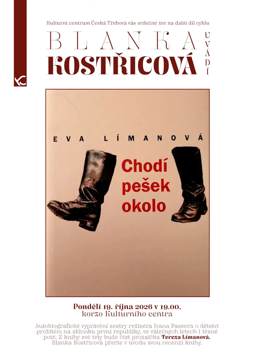 BLANKA KOSTŘICOVÁ UVÁDÍ — EVA LÍMANOVÁ: CHODÍ PEŠEK OKOLO — Kulturní centrum, Česká Třebová