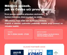 #MocPomoc Tour 2026 míří do Hradce Králové — PETROF Gallery, Hradec Králové