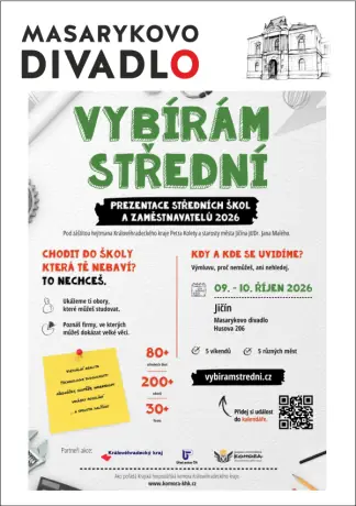Vybírám střední - Prezentace středních škol a zaměstnavatelů — Masarykovo divadlo, Jičín
