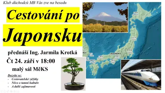 Cestování po Japonsku — MKS Beseda, velký sál, Moravské Budějovice