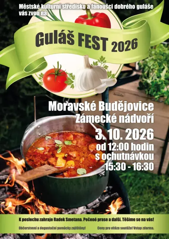 GulášFEST 2026 — MKS Beseda, velký sál, Moravské Budějovice