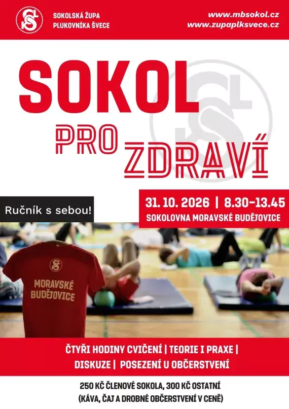 Sokol pro zdraví — MKS Beseda, velký sál, Moravské Budějovice