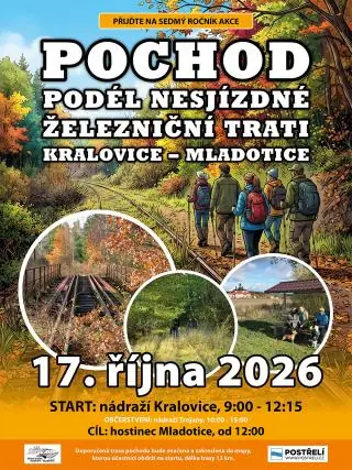 Pochod podél nesjízdné železniční trati Kralovice – Mladotice — Muzeum a galerie severního Plzeňska v Mariánské Týnici, Kralovice
