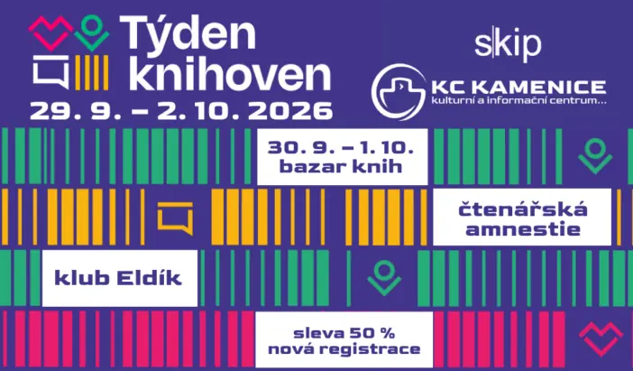 Неделя библиотек 2026 — KC Kamenice, Kamenice