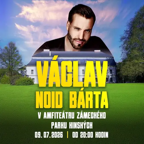 Václav Noid Bárta v amfiteátru zámeckého parku Kinských