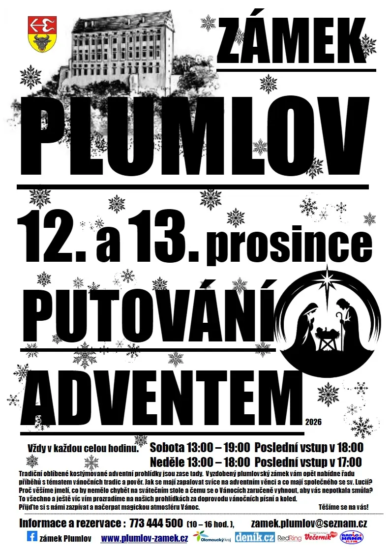 12.-13.2026 - Adventsführungen — Schloss Plumlov, Plumlov