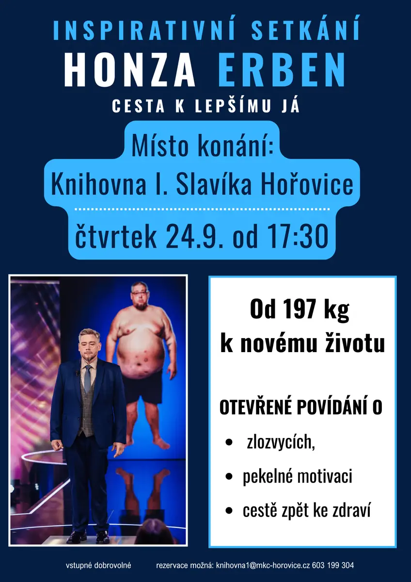 Inspirational Meeting - Honza Erben: Path to a Better Self — Společenský dům, Hořovice