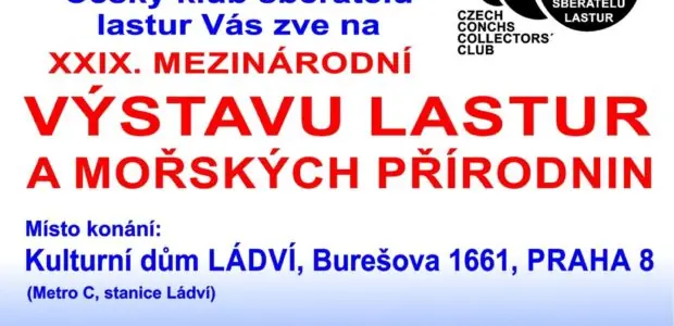 XXIX. International Shell Exhibition and Sale — Ládví Cultural Centre, Prague