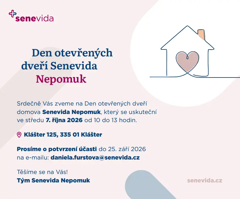 Den otevřených dveří Senevida Nepomuk 7.10.2026 — Nepomuk, Plzeň
