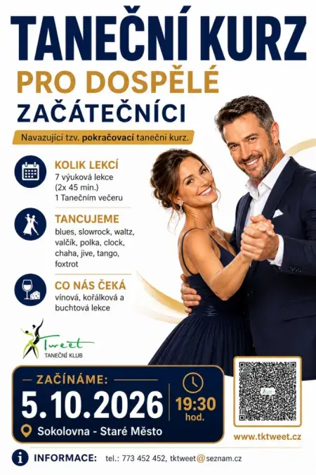 TANEČNÍ KURZ PRO DOSPĚLÉ — SKC u Uherského Hradiště, Staré Město