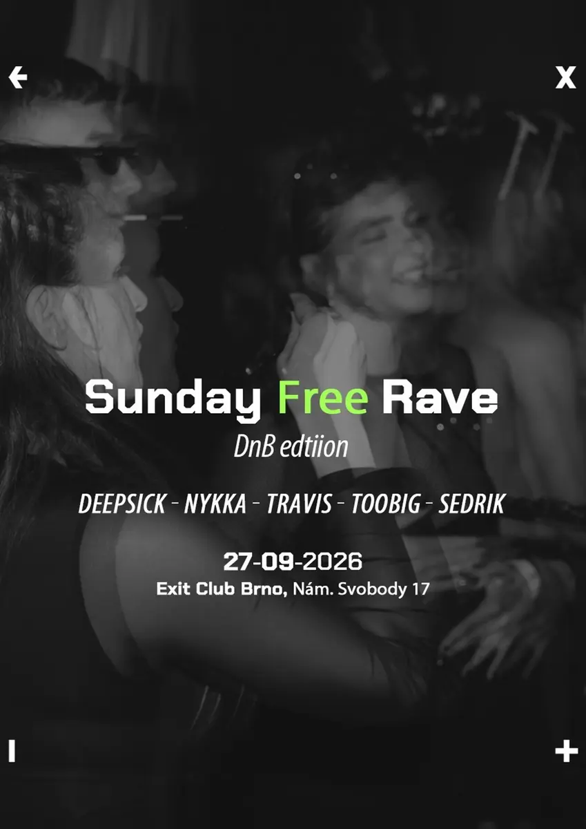 Sunday Free Rave /dnb edition/ — Exit Club, Brno