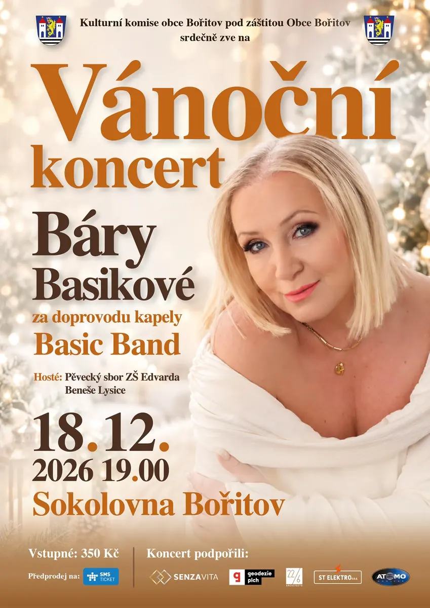 Vánoční koncert Báry Basikové — Sokolovna, Bořitov