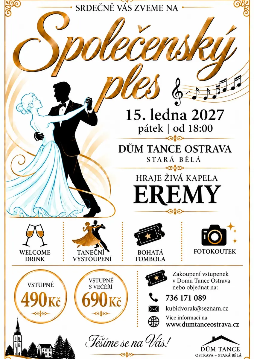Společenský ples — Dům Tance, Ostrava