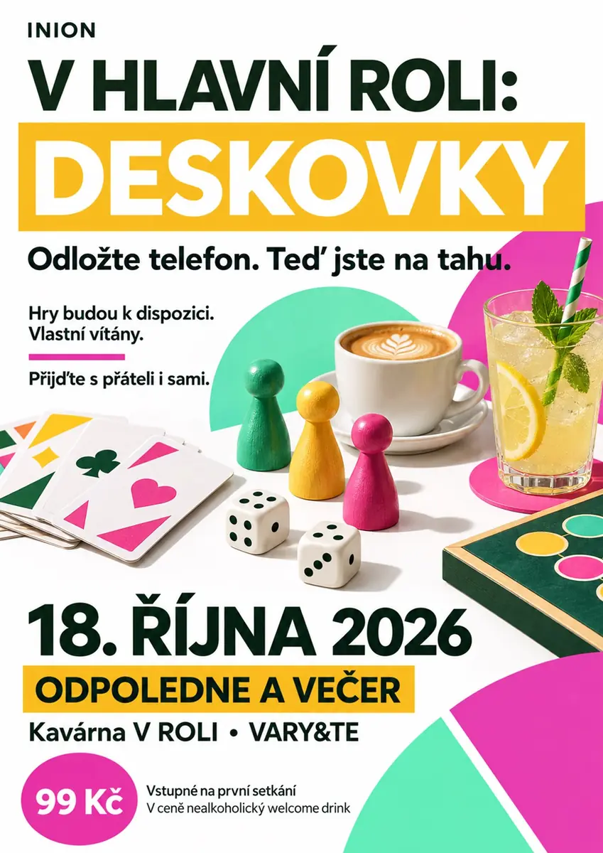 V hlavní roli: DESKOVKY — Kulturní a kreativní centrum VARY&TE, Karlovy Vary