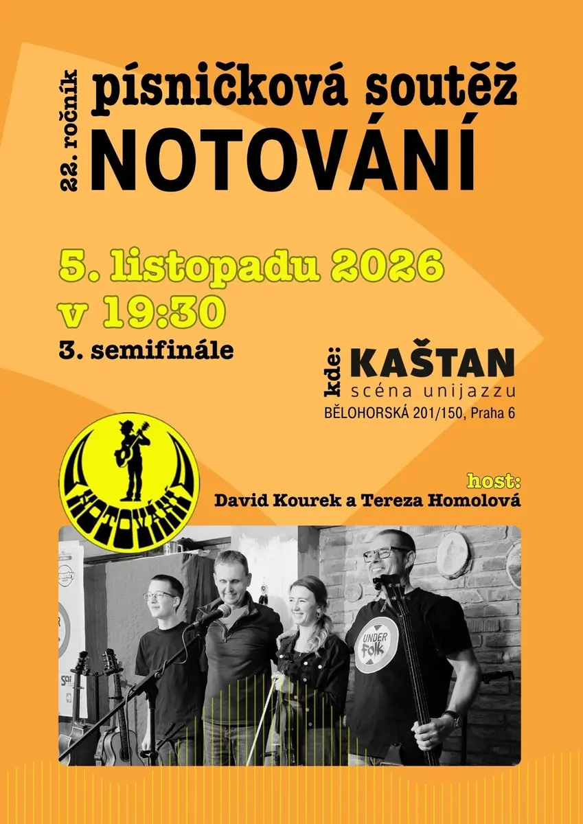 3. semifinálové kolo XXII. ročníku Notování — Kaštan - Scéna Unijazzu, Praha