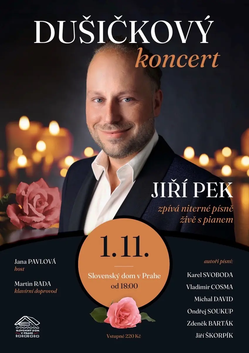 DUŠIČKOVÝ KONCERT | Jiří Pek — Slovenský dom v Prahe, Praha